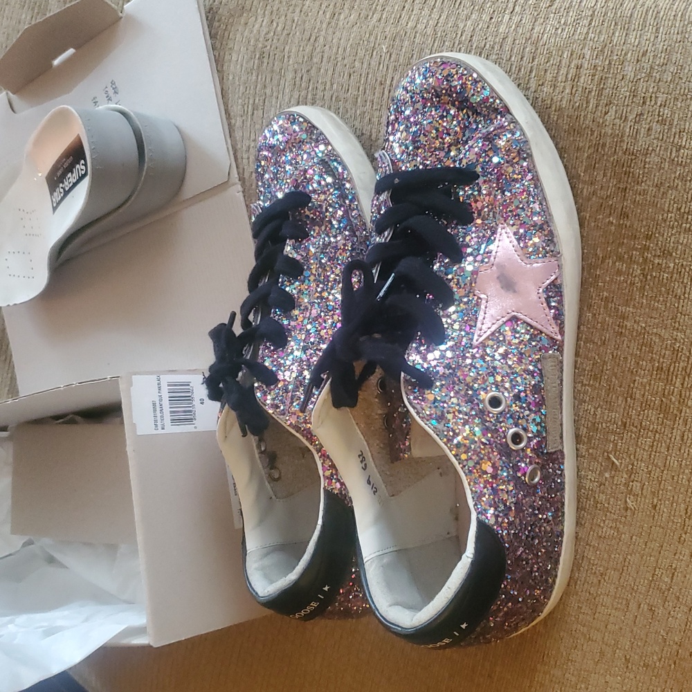 Sparkly Multicolor GOLDEN Goose Sequin Sneakers - Picture 13 of 13